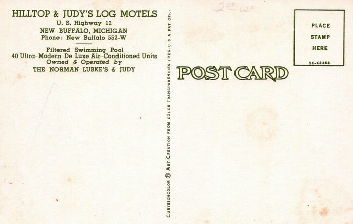 Judys Motel & Campground (Hilltop Motel) - Vintage Postcard (newer photo)